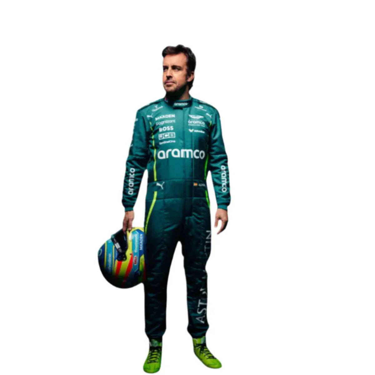 Learn about Fernando Alonso's Aston Martin racing suit for the 2025 Aramco Formula One Team. Dive into the innovations that set it apart in motorsport
