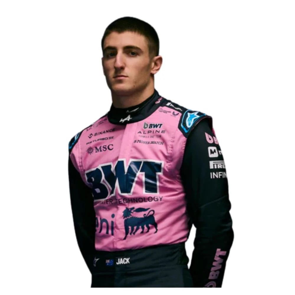 Discover the latest design of Jack Doohan's Alpine F1 racing suit for 2025. Explore features, technology, and style that enhance performance on the track.