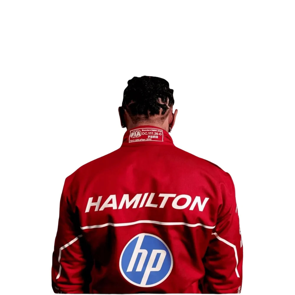 SUITS with 'Hamilton' and HP logo on a white background